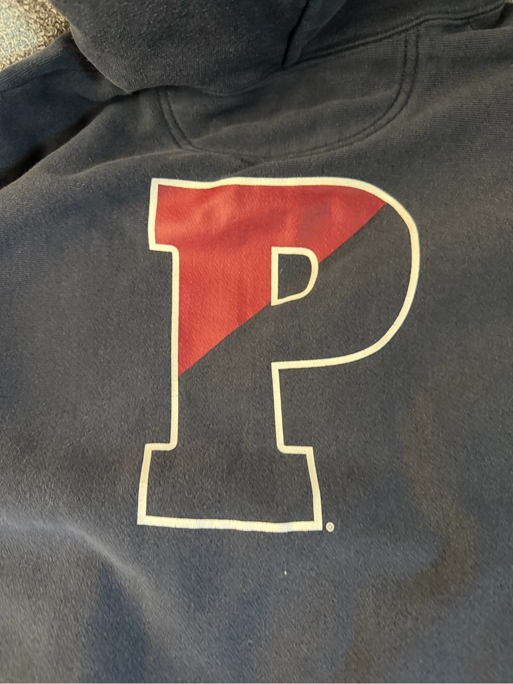Vintage 90s Champion XL Penn Hooded Sweatshirt - Navy - Picture 5 of 5